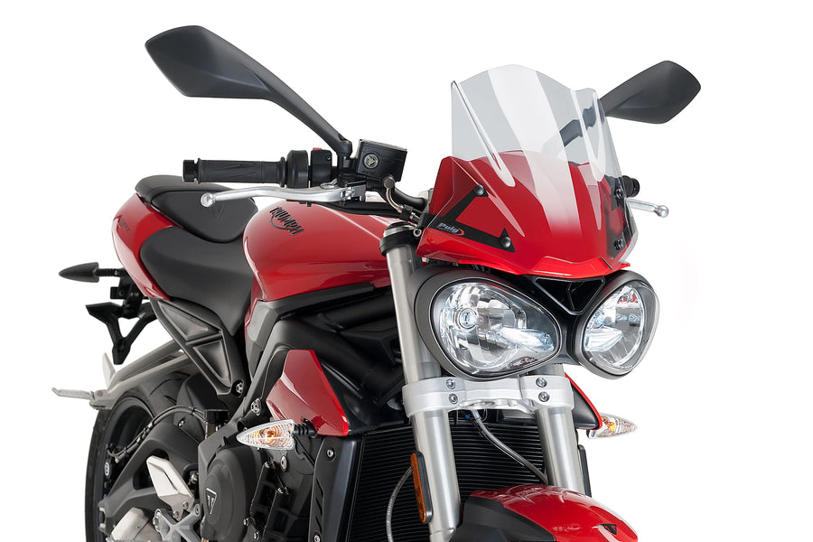 TRIUMPH STREET TRIPLE S [2017–2019] - New Generation Sport Windschild | Klar | PUIG 9999W