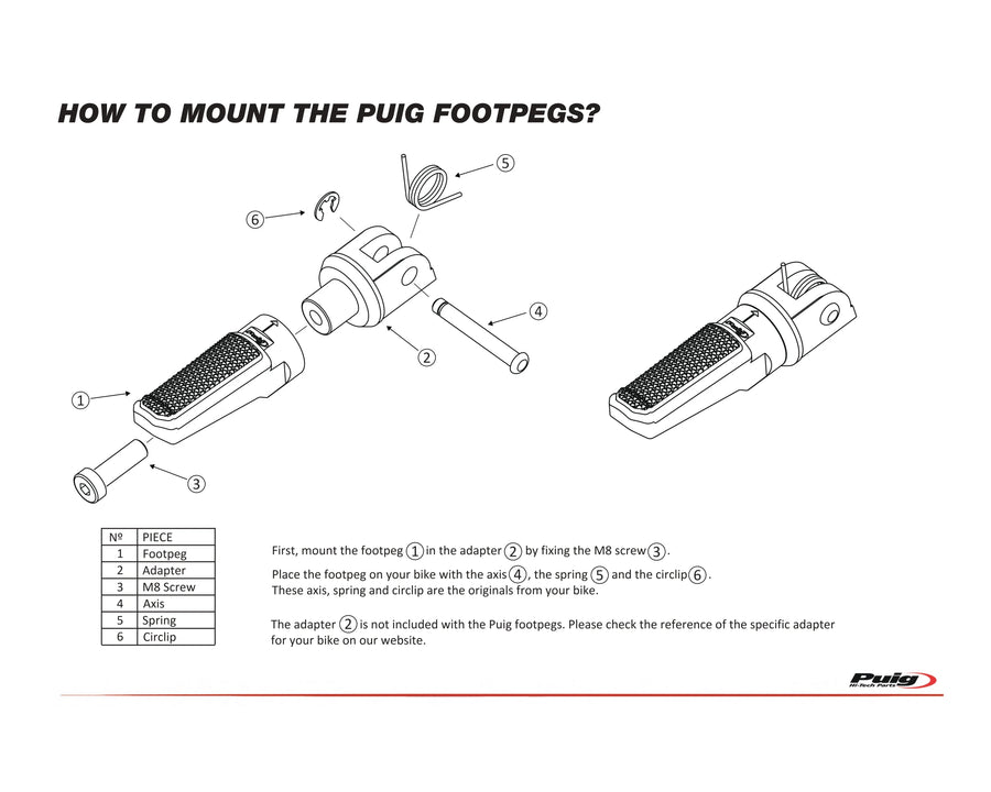 BMW R 1300 GS ADVENTURE [2025] – Off-Road footrests – Black