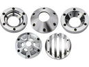 Harley Davidson - 4 "external trapp caps end caps slotted wheel aluminum polished 4"-1