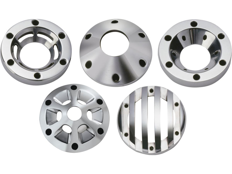 Harley Davidson - 4 "external trapp caps end caps slotted wheel aluminum polished 4"