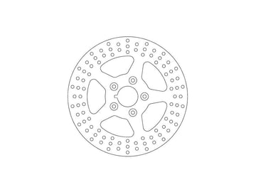Harley Davidson Sportster [1985-1999]-rigid brake disc 5-hole stainless steel 11.5 "