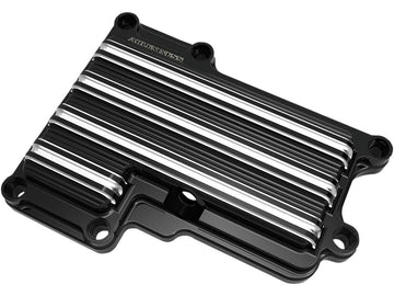 Harley Davidson Dyna [2006-2017]-10-gauge gear top cover black anodized cut