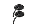 Harley Davidson-beveled cat eye mirror short stem black anodized-1