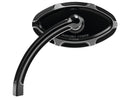 Harley Davidson-beveled cat eye mirror short stem black anodized-2