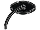 Harley Davidson-beveled cat eye mirror short stem black anodized-5