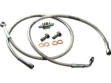 Harley Davidson Flhri [2004-2006]-Econoline braking line clear stainless steel