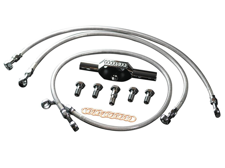 Harley Davidson Fxstbi [2006-2006]-high-end brake line set, two-line set