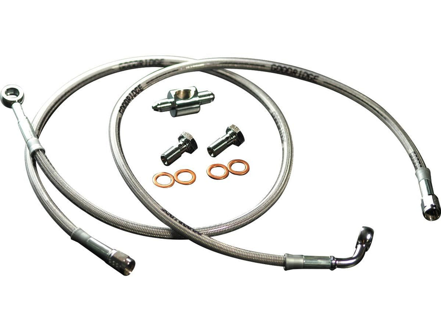 Harley Davidson Flhr [2008-2008]-OEM Style brake guide set of stainless steel clear ...