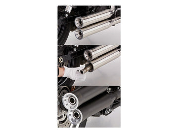Harley Davidson FLSTF [2014-2016]-Double grooves panties-on polished silencer - 0