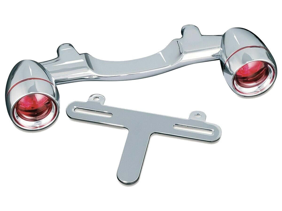 Harley Davidson Flhs [1991-1993]-Bullet Light Heckblinkerbar Chrom red red