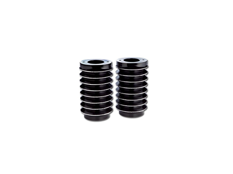 Harley Davidson FLTC [1986-1993]-Retro fork protector black diamond cutting