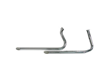 Harley Davidson Fl Shovel [1966-1969]-Shovel generator drag pipes chrome 1,75 "