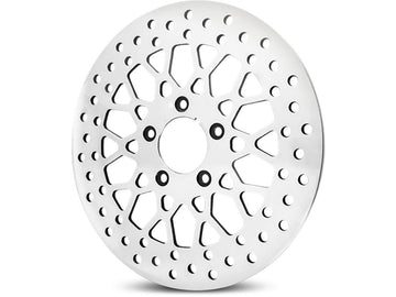 Harley Davidson Sportster [1985-2013]-mesh brake disc stainless steel polished 11.5 "