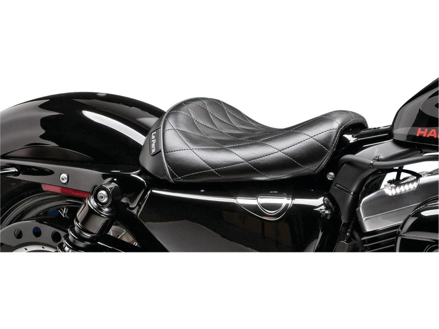 Harley Davidson XL1200V [2012-2016]-Bare Bones Solo Seat Diamond Stitch Schwarzes