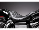 Harley Davidson Dyna [2006-2017]-Bare Bones Solo Seat Diamond Stitch Schwarzes-1