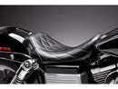 Harley Davidson Dyna [2006-2017]-Bare Bones Solo Seat Diamond Stitch Schwarzes-4