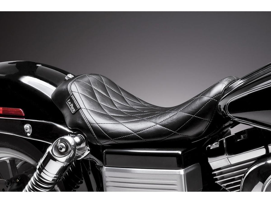 Harley Davidson Dyna [2006-2017]-Bare Bones Solo Seat Diamond Stitch Schwarzes