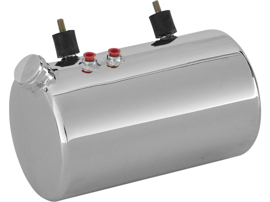 Harley Davidson-custom barrel-style oil tank chrome