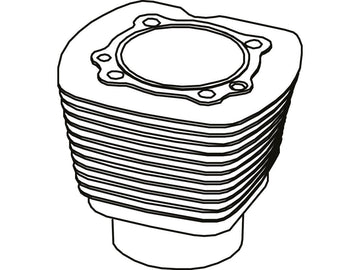 Harley Davidson Revtech 100 4x4 [2005-2019]-raw back 100 "4x4 cylinder