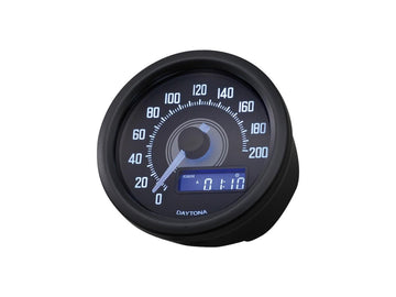 Harley Davidson Sportster [1986-2013]-Velona60 Tachometer black stainless steel