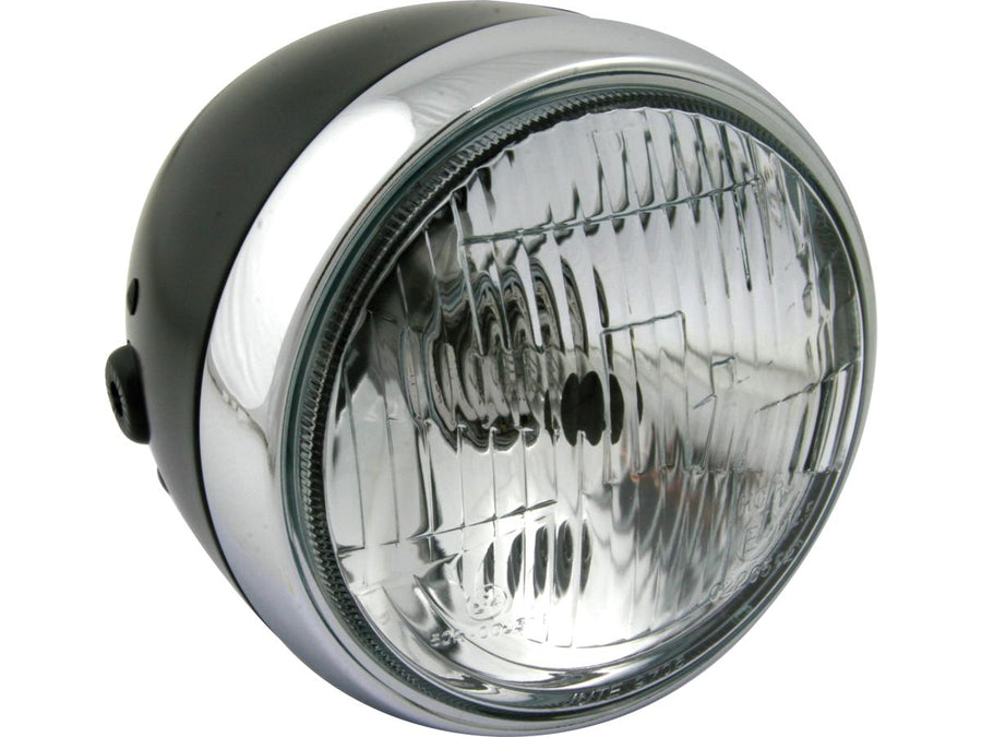Harley Davidson - Vintage 5 3/4 "Headlight black powder -coated H4