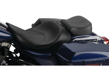 Harley Davidson Flstf [2014-2017]-Hydra smooth seat black leather vinyl - 0