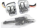 Harley Davidson Sportster [2006-2013]-Chrome handlebar switch housing kit with switches-1