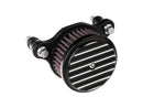 Harley Davidson Dyna [1999-2017]-high-performance air filter black, ribbed-1