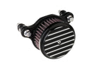 Harley Davidson Dyna [1999-2017]-high-performance air filter black, ribbed-4
