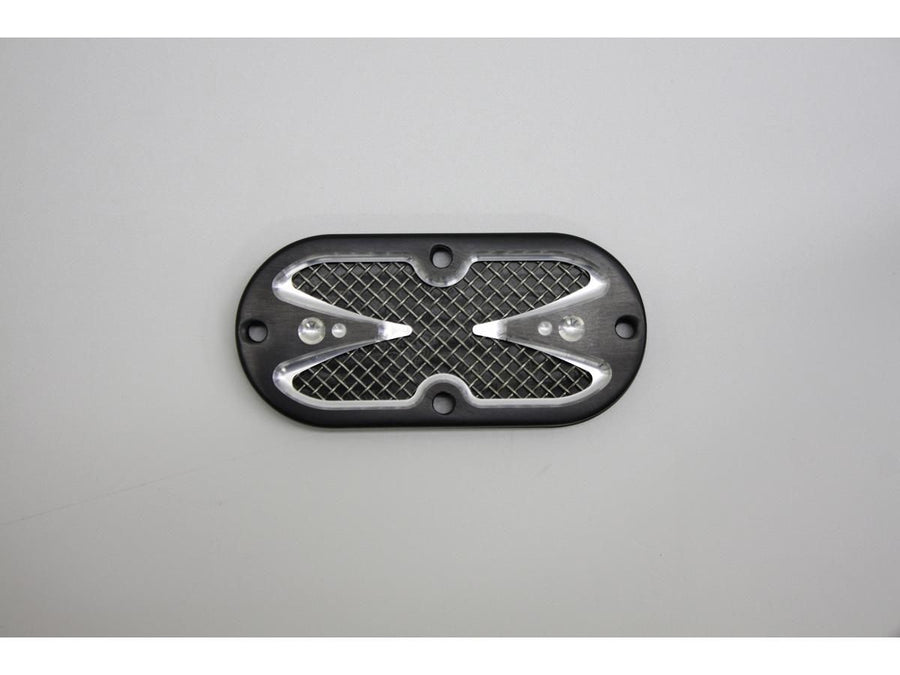 Harley Davidson Dyna [1991-2005]-mesh inspection cover chrome
