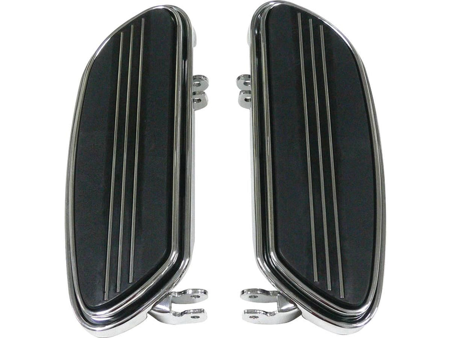 Harley Davidson Touring [1985-2025]-Extended Trot Boards Schwarz