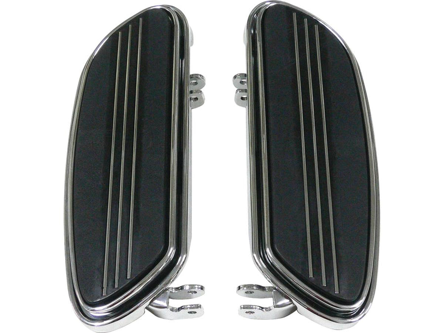 Harley Davidson Touring [1985-2025]-Extended Trot Boards Schwarz