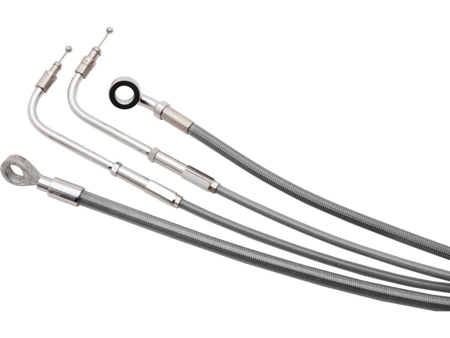 Harley Davidson Touring [2008-2013]-15 "excavator bar cable set black vinyl ...
