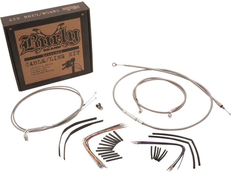 Harley Davidson FXS [2011-2012]-14 "Gorilla bar cable set stainless steel clear ...