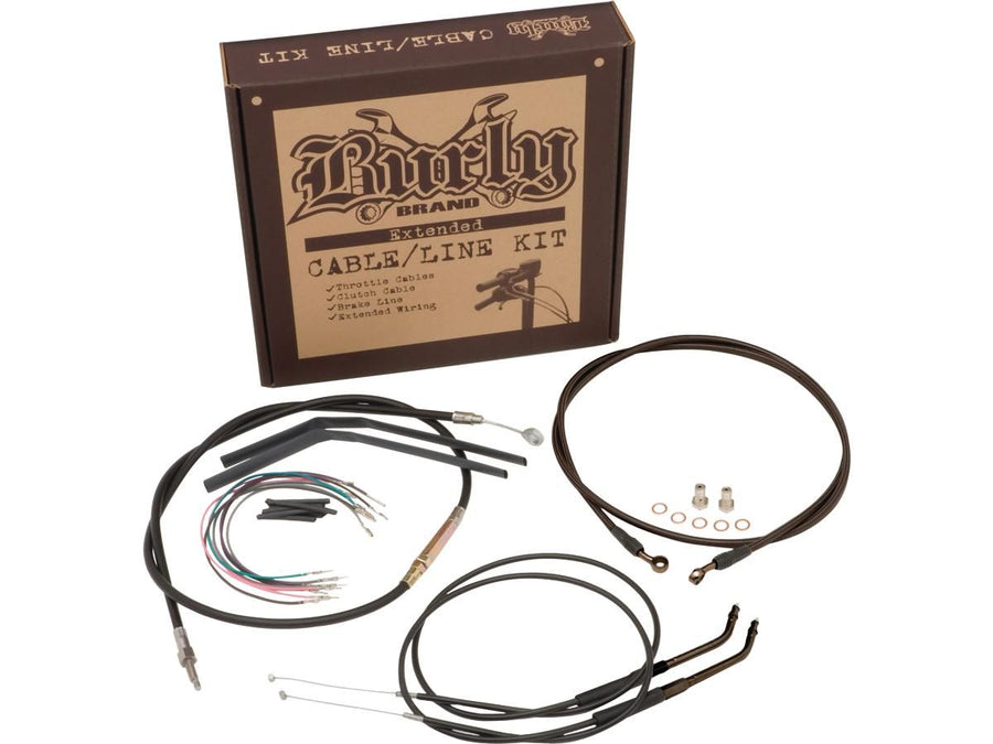 Harley Davidson Fxst [2000-2003]-14 "Gorilla bar cable set black vinyl non-abs