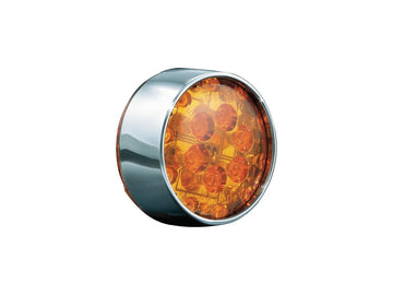 Harley Davidson Flhtcu [2012-2013]-flat-style blinker insert chrome amber - 0