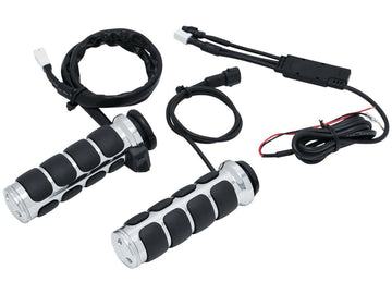 Harley Davidson Touring [2008-2024]-ISO Heated handles Chrom 1 "Gas train by wire - 0