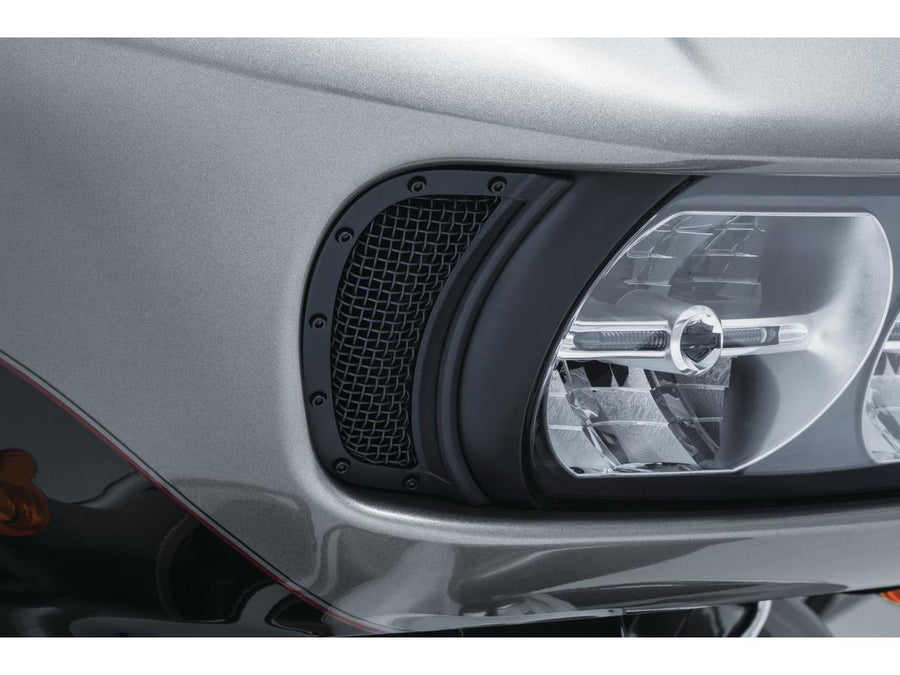 Harley Davidson Fltruse [2015-2016]-mesh headlight ventilation accent black satin