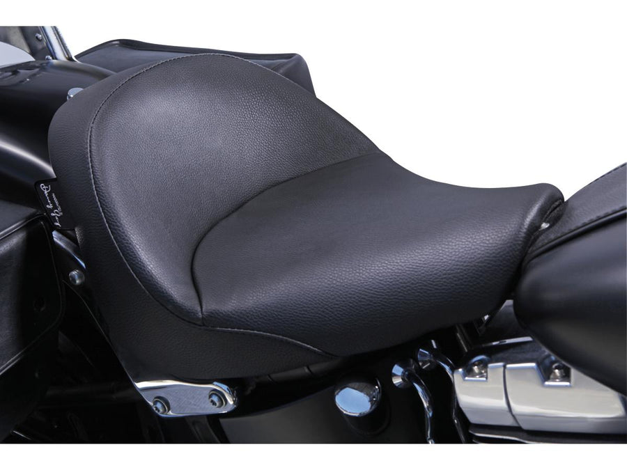 Harley Davidson FLSTF [2014-2017]-Bigist Solo Vinyl seat black vinyl