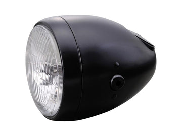 Harley Davidson - Vintage 5 3/4 "Headlight black powder -coated H4 - 0