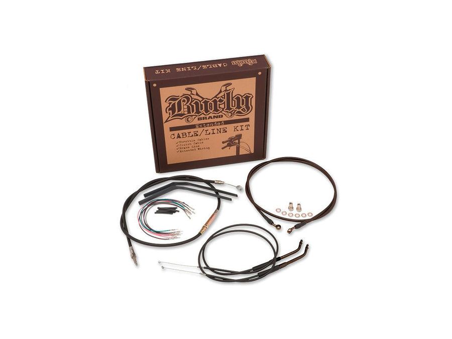 Harley Davidson Flstn [2014-2014]-16 "Gorilla bar cable set black vinyl ABS
