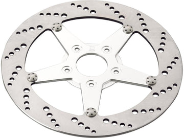Harley Davidson Sportster [2000-2013]-drilled brake disc aluminum stainless steel