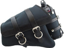 Harley Davidson Sportster [2004-2020]-Canvas Schwingarm saddlebag with bottle-3