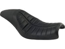 Harley Davidson Dyna [2006-2017]-2-up Enzo Horizontal Seat Black Vinyl-3