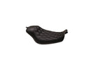 Harley Davidson Dyna [2006-2017]-Bob Job Boss Diamond Seat Black Vinyl-1