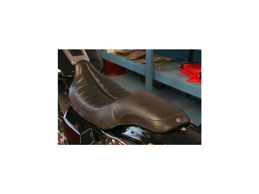 Harley Davidson Touring [2008-2025]-FL SoloSitz smooth passenger socius pads black vinyl