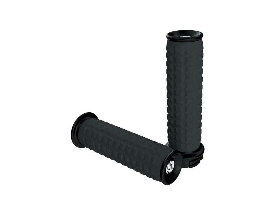 Harley Davidson Touring [2008-2024]-Traction Grips Glanzschwarz 1 "Throttle by Wire