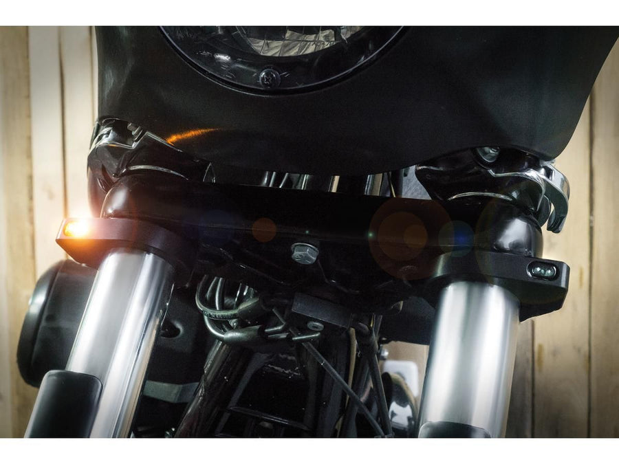 Harley Davidson MM FORK Tubes [1954-1956]-ZC-Line Micro LED Blinker Black