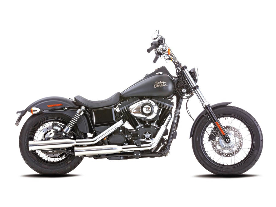 Harley Davidson Dyna [2006-2016]-Double grooves panties-on polished silencer