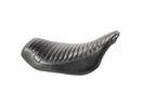 Harley Davidson Touring [2008-2025]-Streaker seat with folded seams black vinyl-1